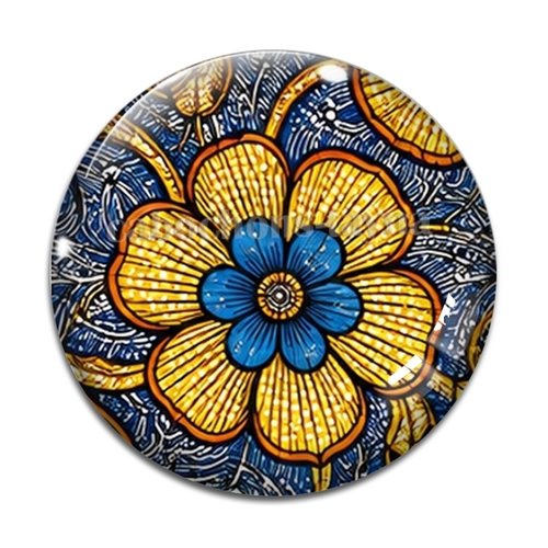 Cabochon fond fleur paisley– résine ou verre – différentes tailles disponibles