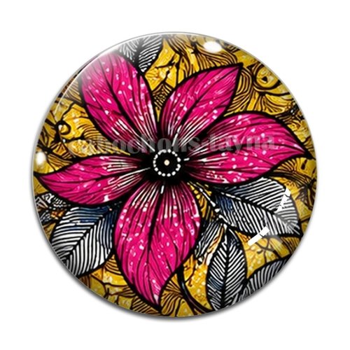 Cabochon fond fleur paisley– résine ou verre – différentes tailles disponibles