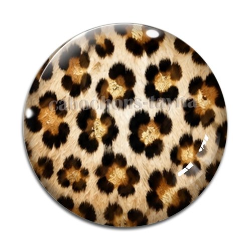 Cabochon fond peau animal– résine ou verre – différentes tailles disponibles