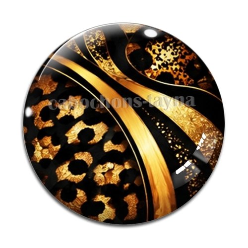 Cabochon fond peau animal– résine ou verre – différentes tailles disponibles