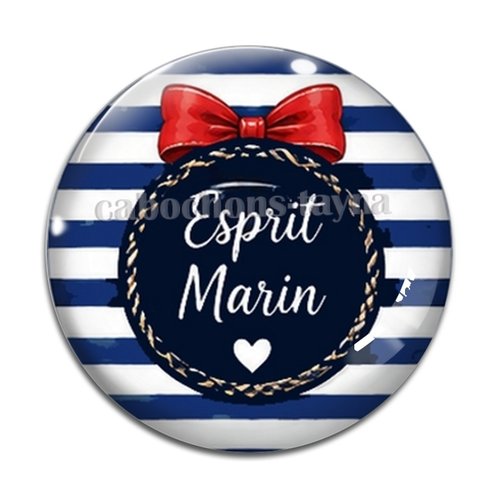 Cabochon esprit marin, cabochon résine, verre rond différente taille