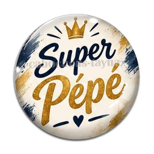 Cabochon super pépé, cabochon résine ou verre rond différente taille