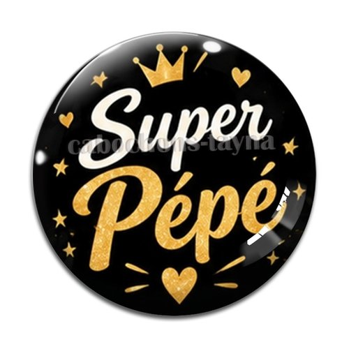 Cabochon super pépé, cabochon résine ou verre rond différente taille
