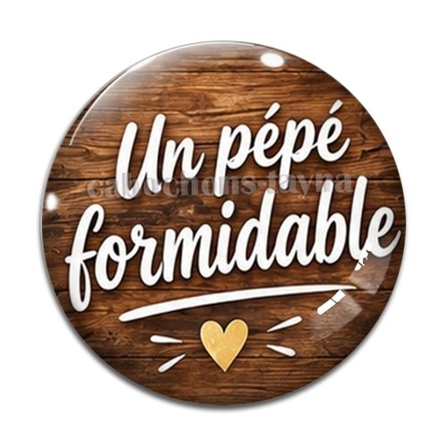 Cabochon un pépé formidable, cabochon résine ou verre rond différente taille