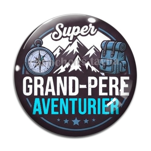 Cabochon super grand père aventurier, cabochon résine ou verre rond différente taille