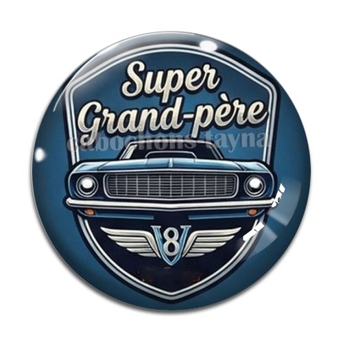 Cabochon super grand père, cabochon résine ou verre rond différente taille
