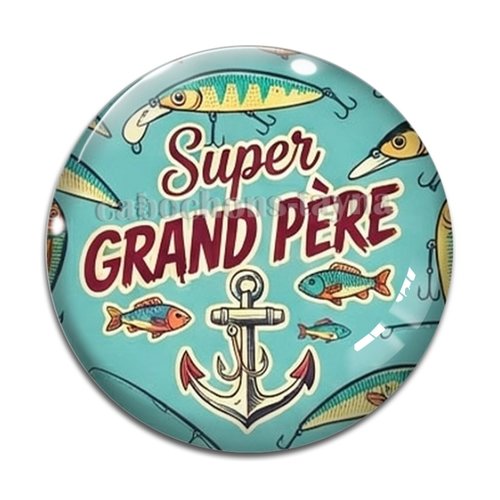 Cabochon super grand père, cabochon résine ou verre rond différente taille