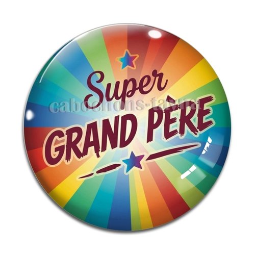Cabochon super grand père, cabochon résine ou verre rond différente taille