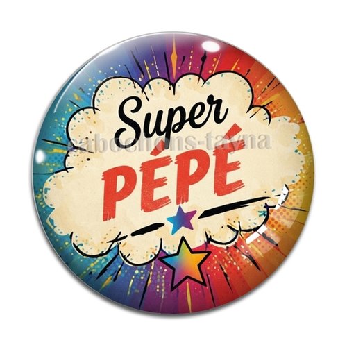 Cabochon super pépé, cabochon résine ou verre rond différente taille