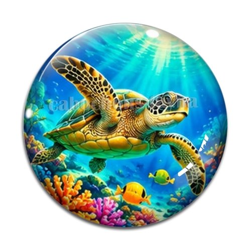 Cabochon tortue de mer, cabochon résine ou verre rond différente taille
