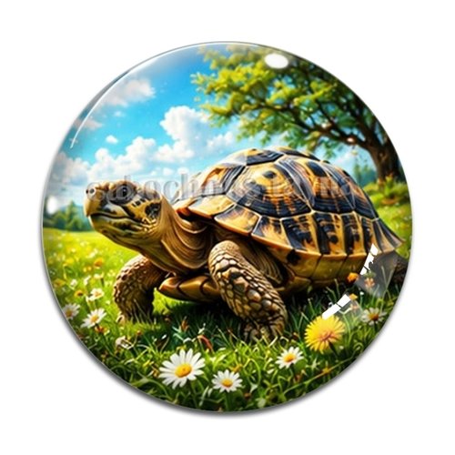 Cabochon tortue de terre, cabochon résine ou verre rond différente taille