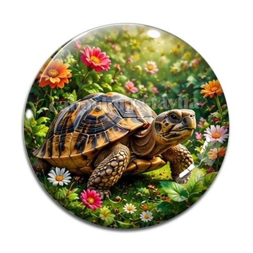 Cabochon tortue de terre, cabochon résine ou verre rond différente taille