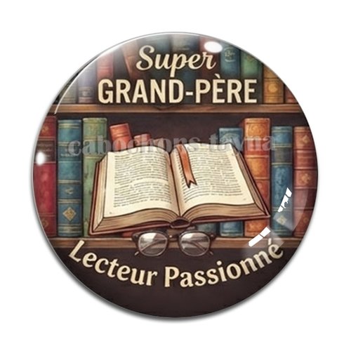 Cabochon super grand père, cabochon résine ou verre rond différente taille