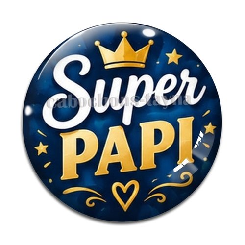 Cabochon super papi, cabochon résine ou verre rond différente taille