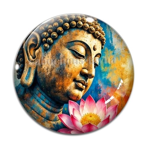 Cabochon méditation– résine ou verre – différentes tailles disponibles