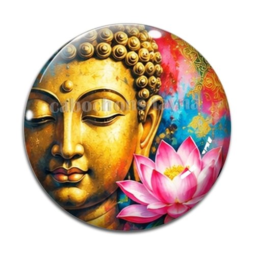 Cabochon méditation– résine ou verre – différentes tailles disponibles