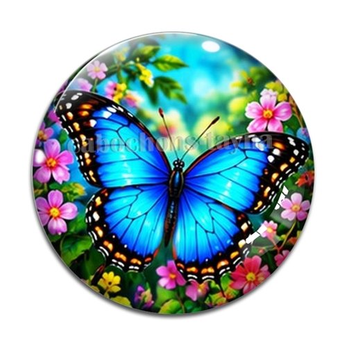 Cabochon papillon, cabochon résine ou verre rond différente taille