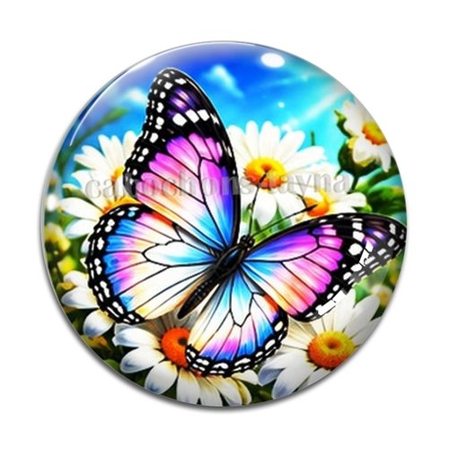 Cabochon papillon, cabochon résine ou verre rond différente taille