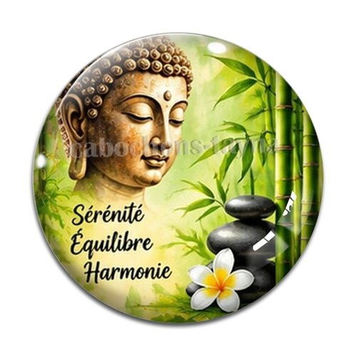 Cabochon méditation– résine ou verre – différentes tailles disponibles