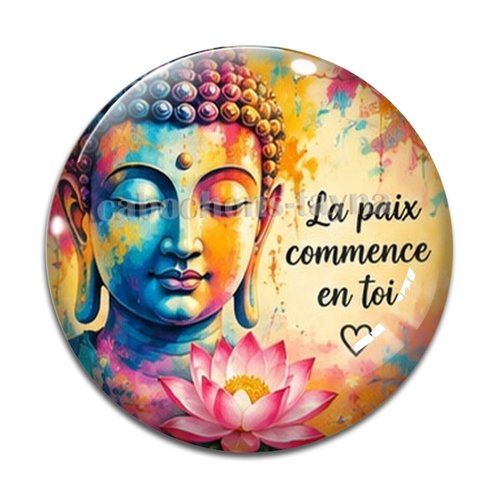 Cabochon méditation– résine ou verre – différentes tailles disponibles