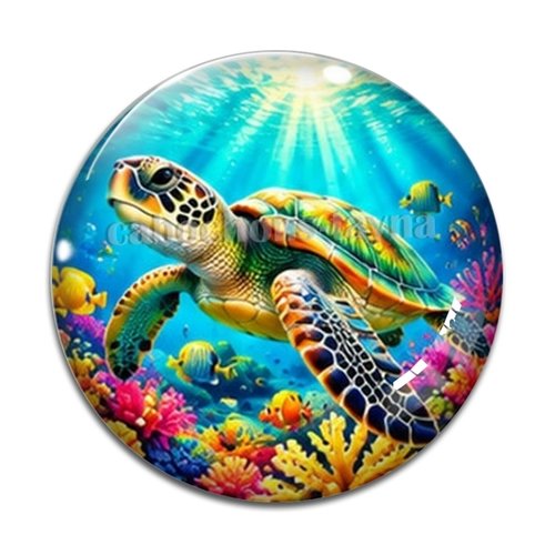 Cabochon tortue de mer, cabochon résine ou verre rond différente taille