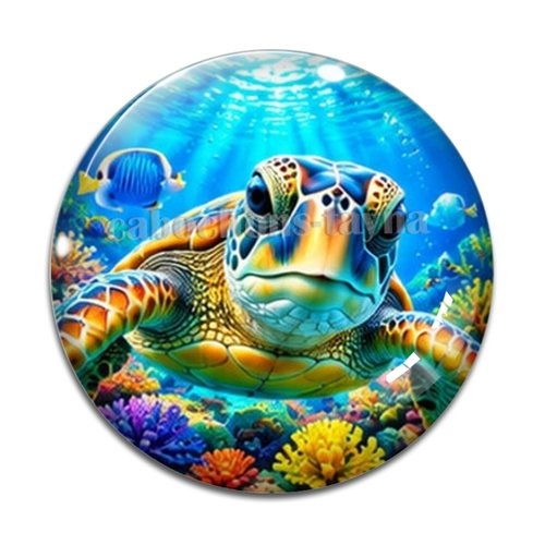 Cabochon tortue de mer, cabochon résine ou verre rond différente taille