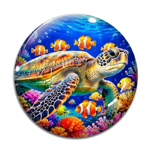 Cabochon tortue de mer, cabochon résine ou verre rond différente taille