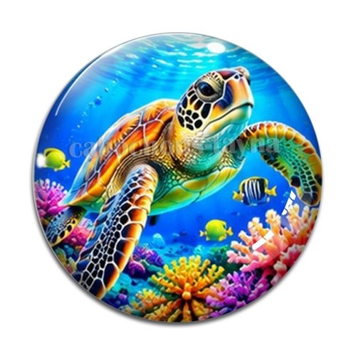 Cabochon tortue de mer, cabochon résine ou verre rond différente taille