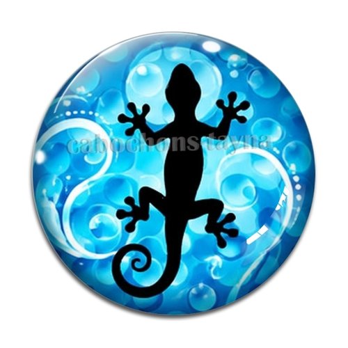 Cabochon salamandre, cabochon résine ou verre rond différente taille