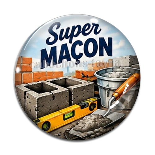 Cabochon super maçon– résine ou verre – différentes tailles disponibles