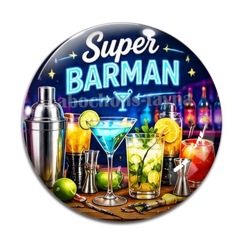 Cabochon super barman– résine ou verre – différentes tailles disponibles