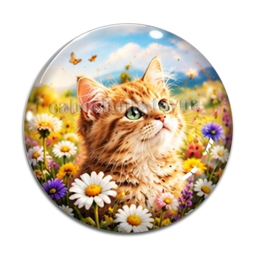 Cabochon chaton, résine ou verre rond différente taille