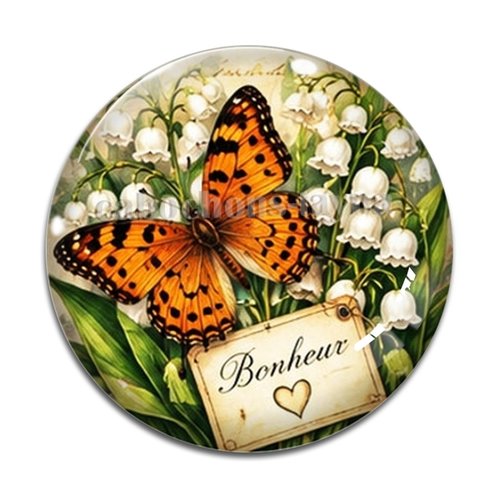 Cabochon papillon, cabochon résine ou verre rond différente taille