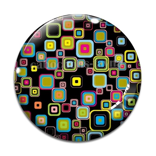 Cabochon carreaux, cabochon résine, verre rond différente taille