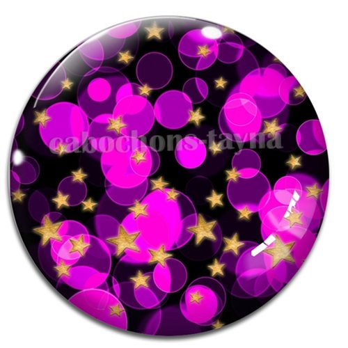 Cabochon rond étoile, cabochon résine, verre rond différente taille