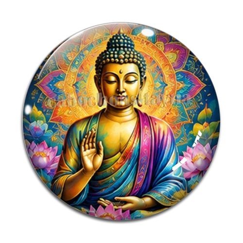 Cabochon bouddha, cabochon résine, verre rond différente taille