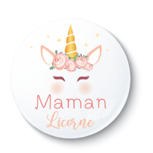 Badge épingle maman - 50 mm - cadeau maman - cadeau fête des mères