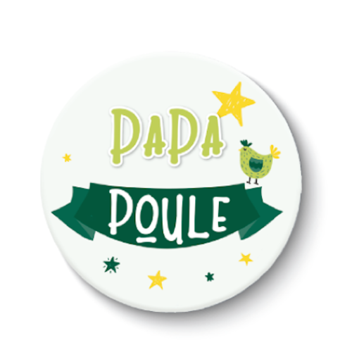Badge épingle papa - 50 mm - cadeau papa - cadeau fête des pères