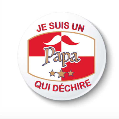 Badge épingle papa - 50 mm - cadeau papa - cadeau fête des pères