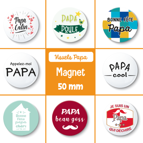Magnet beau-père - 50 mm - cadeau beau-père - cadeau anniversaire - choix  de l'image - Un grand marché