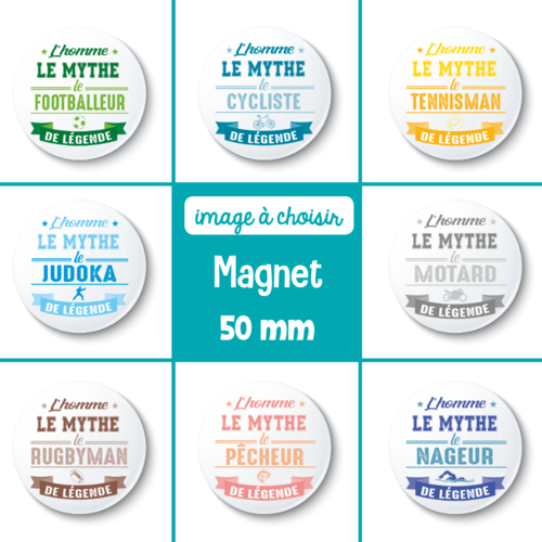Magnet papa - 50 mm - cadeau papa - cadeau fête des pères - choix de l'image