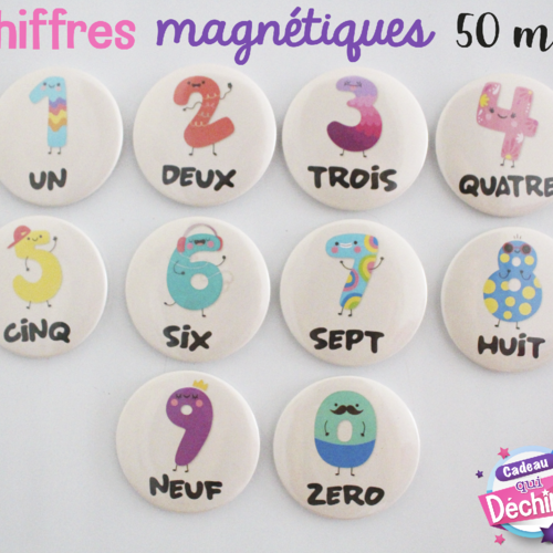 Chiffres magnétiques - 50 mm - 10 magnet en chiffres - jeux éducatifs pour enfants 