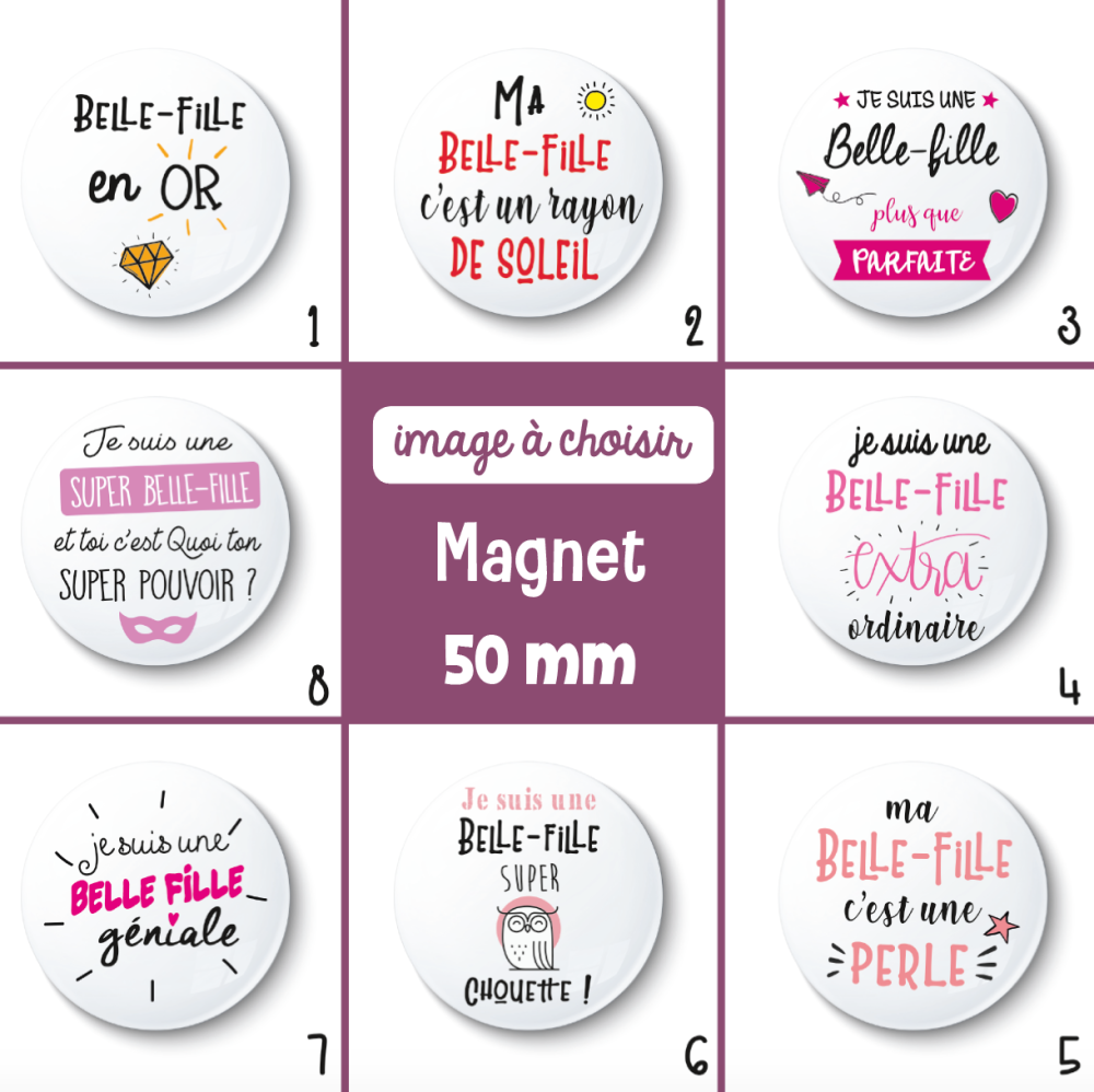 Magnet belle-fille - 50 mm - cadeau belle-fille - cadeau
