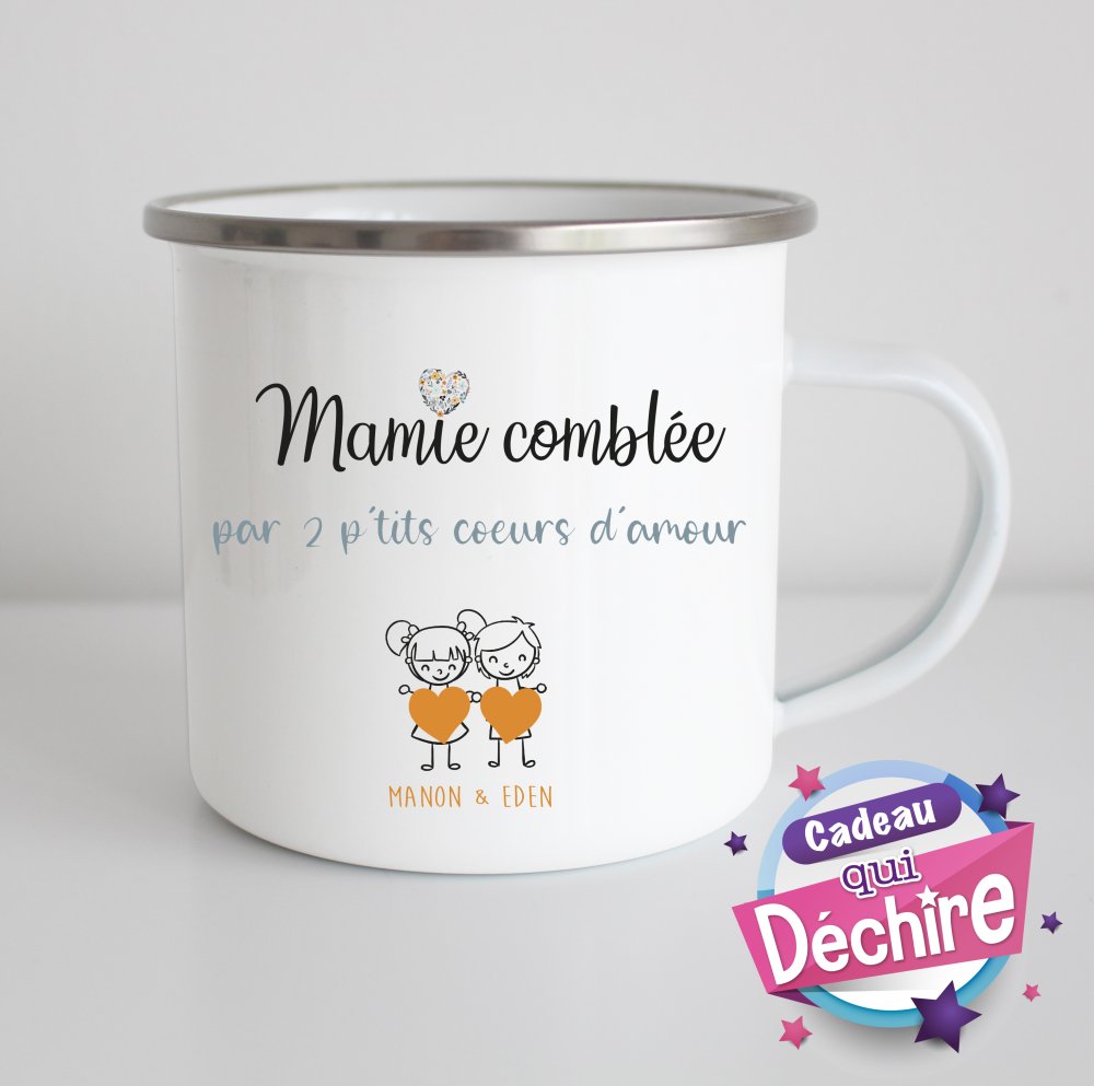 Mug - Mamie de coeur - personnalisable