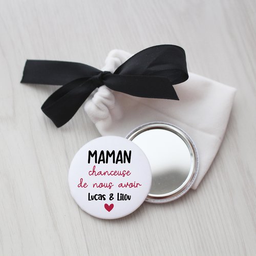 Miroir de poche maman - 50 mm - idée de cadeau fête des mères - cadeau anniversaire maman - choix de l'image