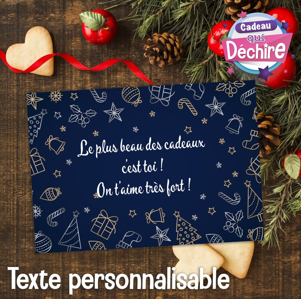 Carte à gratter Noël personnalisable - Annonce - Tendance Cadeau