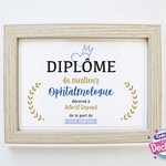 Affiche diplôme personnalisable - cadeau médecin, ophtalmo, orl, pédiatre  vendu sans cadre - Un grand marché