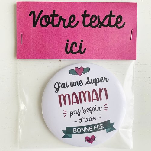 Magnet maman 75 mm - cadeau fête des mères - idée cadeau maman