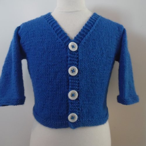 Gilet Bebe Garcon Bleu Au Tricot 12 18 Mois Un Grand Marche