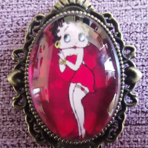 Marque page bronze ovale betty boop